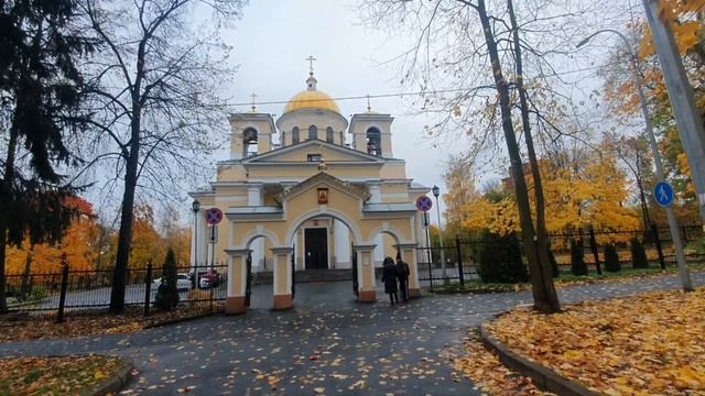 Собор Александра Невского окружает парк.