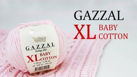 Gazzal Baby Cotton XL . Обзор пряжи (360p)
