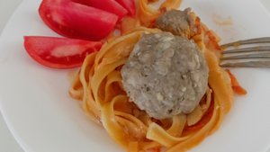 Макаронные гнезда с фаршем- быстрый и вкусный обед!