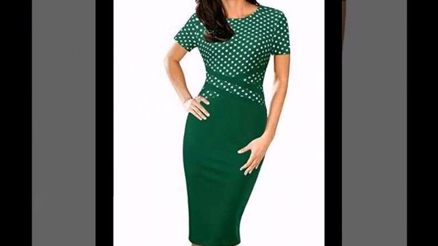 gorgeous and outstanding daily wear polka dots Bodycon dresses For Working Women 2021 смотреть онлайн
