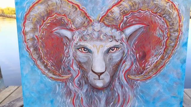 Картина 🔥 Овен 🔥Холст 50*60 Акрил