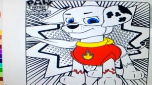 Раскраски Щенячий патруль Маршал| Colouring Easy,  Coloring Page Videos for Kids#pawpatrol#marshall