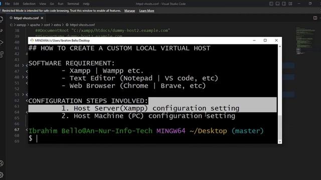create custom local server on windows | Xampp