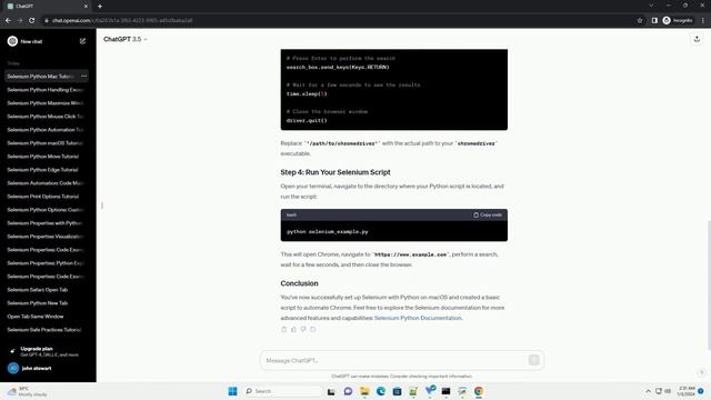 selenium python mac chrome