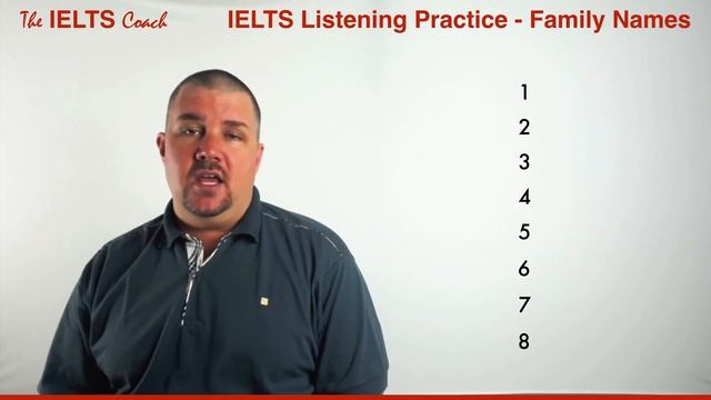IELTS Listening Practice - Spelling Test - Family Names