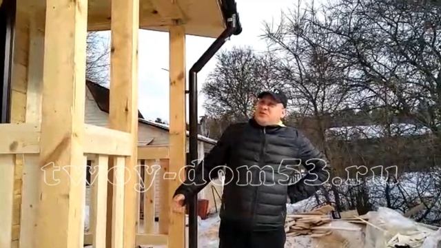 Видеоотзыв! Монтировали дом из бруса 6х9 м. (проект Д22). смотреть онлайн