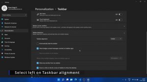 How to move start button to left on Windows 11