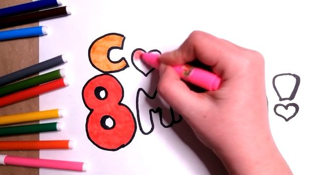 Как нарисовать РИСУНОК НА 8 марта | Простая идея для открытки на женский день | Что нарисовать маме