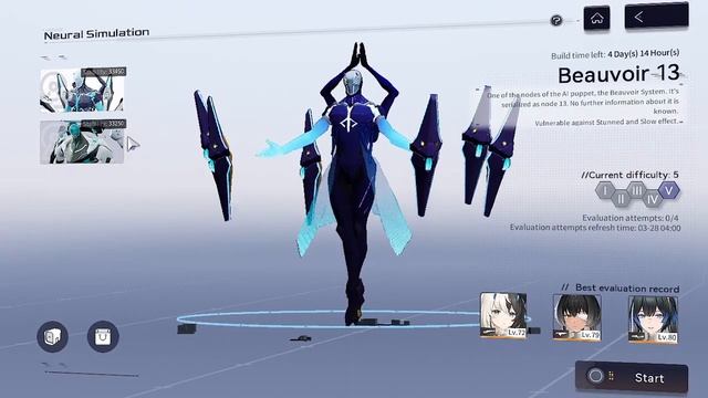 Snowbreak CZ (PC) | Neural Simulation: Beauvoir 13 (69.4s) & Hela (59.9s) | F2P Gameplay | 720p30