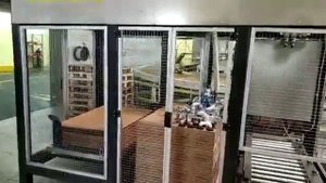 Паллетайзер, манипулятор укладчик, формирователь и заклейщик  ПОСТЭКС на производстве