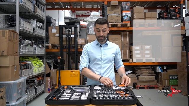 Trusa profesionala de scule 1/2", 1/4" si 3/8" Neo Tools смотреть онлайн