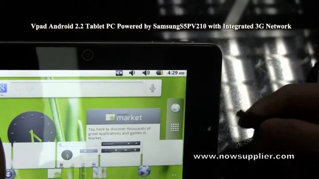 Vpad Android 2.2 Tablet PC Powered by SamsungS5PV210 with 3G Network