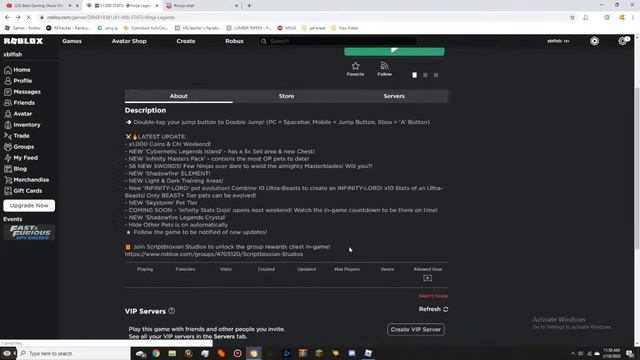 SUGGEST A GAME TO PLAY! (ROBLOX) + INFINITY LORD GIVEAWAY! NINJA LEGENDS смотреть онлайн