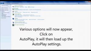 How to switch off AutoPlay in Windows 7