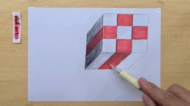 3d drawing on paper easy