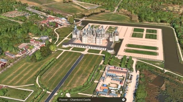Flyover Chambord, France with Apple Maps - A Must See Tour! смотреть онлайн