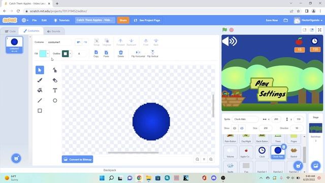 Scratch Catch Them Apples Week 4 Core Clock Halo Art Step 4 смотреть онлайн