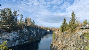 Горный парк Рускеала в октябре, Карелия осенью