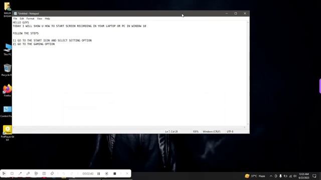 HOW TO START SCREEN RECORDING IN LAPTOP/PC ON WINDOW 10 смотреть онлайн