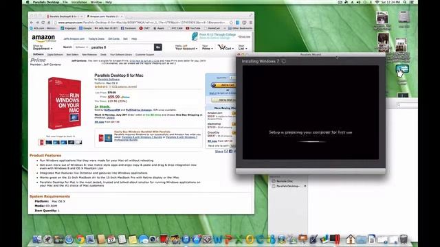 Parallels 8 Windows 7 instalation on Mac смотреть онлайн