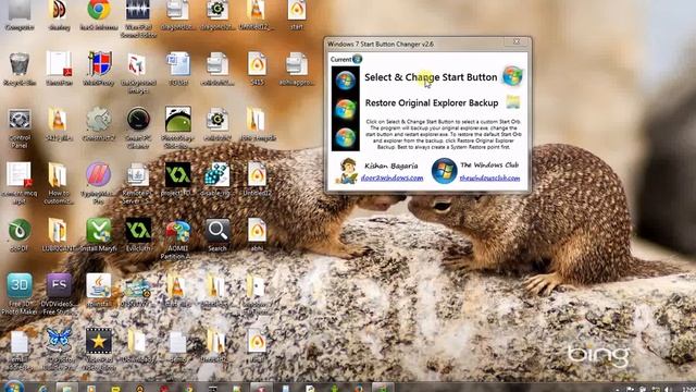 How to change windows start ORB button смотреть онлайн