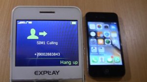 Incoming call & Outgoing call at the Same Time   Explay BM55 +Iphone 4s