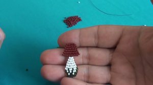 Гриб из бисера способом параллельного плетения