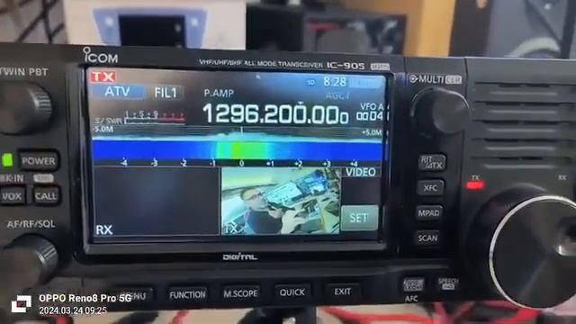 Icom ic-905 с режимом ATV (любительского телевидения).