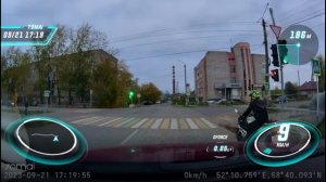 Обзор 4К видеорегистратора 70mai A810. Пример отображения видеозаписи