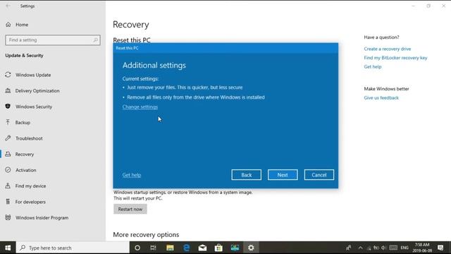 Windows 10 Everything Remove Reset Guide