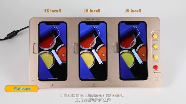 Different brand iPhone X LCD screens comparison- Brightness Color Polarizer Installtion thicknes