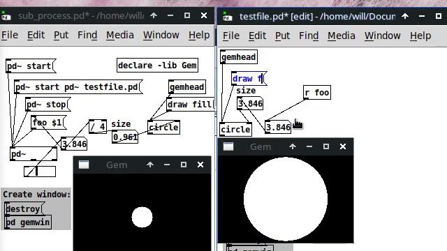 Pd Gem - multiple GEM windows with sub-process pd~ смотреть онлайн