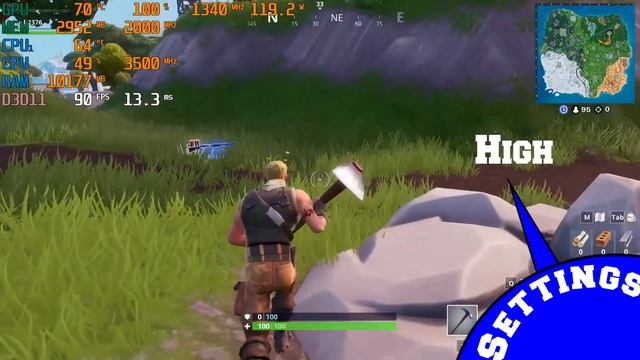 Fortnite Ryzen 1700x + RX 580 8 GB All settings смотреть онлайн