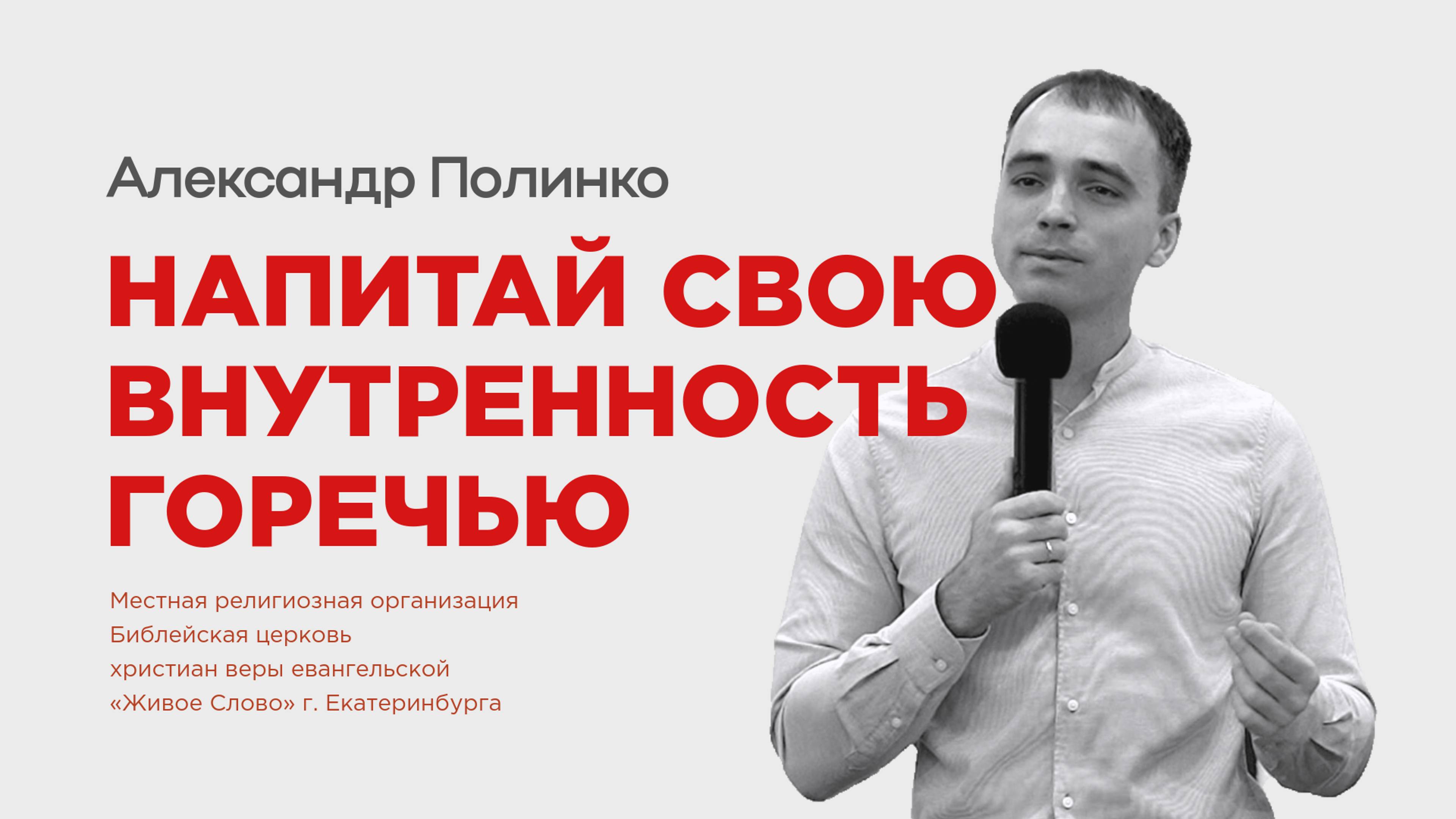 Напитай свою внутренность горечью. Александр Полинко