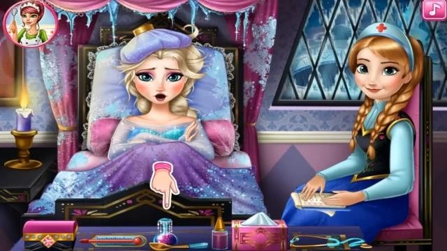 Disney Frozen Game - Frozen Elsa Flu Doctor Baby Videos Games For Kids