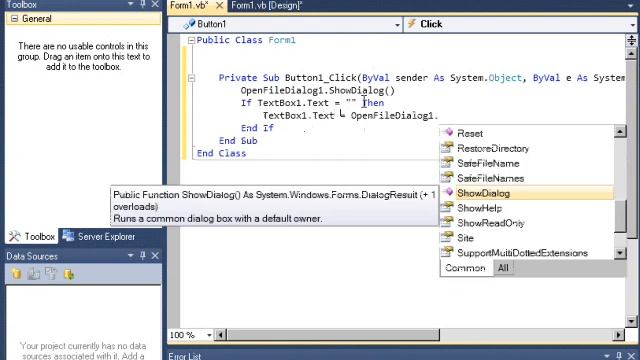 openfiledialog смотреть онлайн