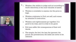 Wisdom - Originates In God - Ezekiel 41-42 Proverbs 1 John 7