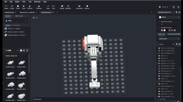 Lego Bricks - using brick link studio to create a mecha arm смотреть онлайн