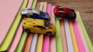 Big toy car racing-Lamborghini Sesto Elemento Vs Bugatti Chiron Noire VsBugatti Veyron|#toys4funnjo