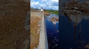 Proses pengerjaan jembatan kec sadaniang