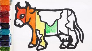 Как нарисовать корову! Рисунки животных для начинающих! Радуга Арт-терапия Живопись