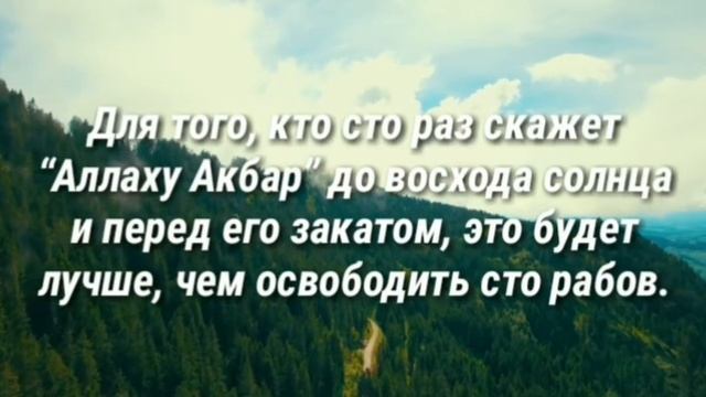 Хадис о достоинствах слов поминания