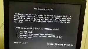 Processo de Scan Utilizando o HDD Regenerator