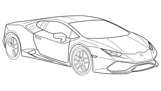 How to draw a LAMBORGHINI HURACAN PERFORMANTE / drawing lambo huracan sports car step by step easy смотреть онлайн