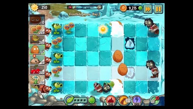 Plants VS Zombies 2 - Frostbite Caves - Day 2 - iOS / Android - Walktrough Gameplay