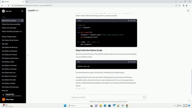setup python development environment windows