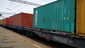Грузовой состав поезда Рязань