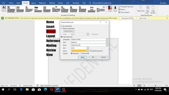 Uses Of Tabs Part 4 ( Design Tab) смотреть онлайн