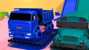 Мультфильм про Машинки   Грузовики и Шарики   Учим Цвета для Детей