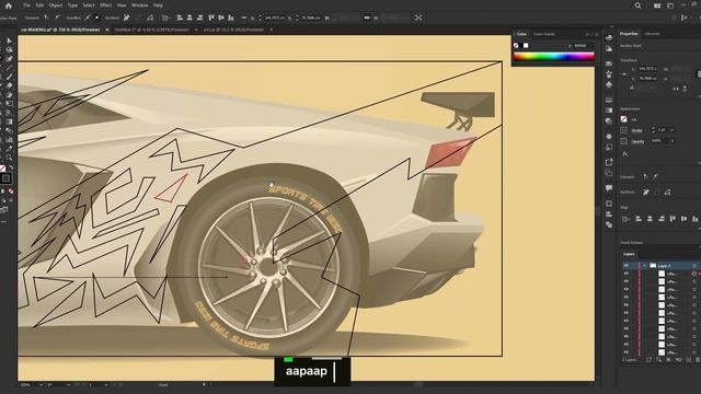CAR DESINGS Adobe Illustrator satisfying #13 #Illustration#DesignTutorial#CreativeDesign